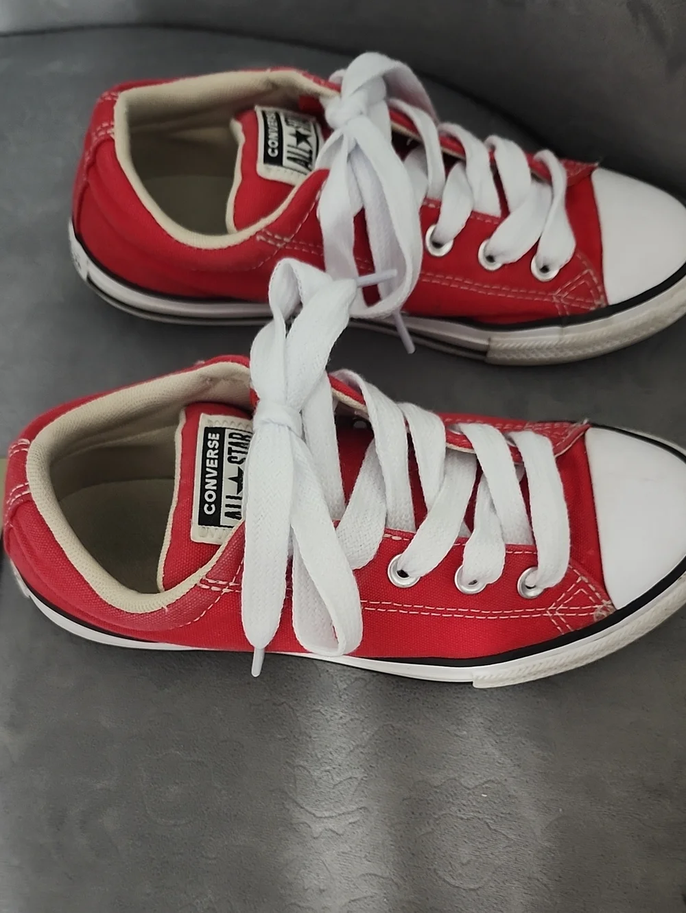 Converse Kids' Red Low Top Canvas Sneakers